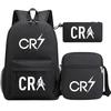 Primary And Secondary School Students Schoolbag Three-Piece Football Player Star Peripheral Printing Children'S Backpack
