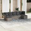 VidaXL Garden Lounge Set with Cushions 7 Pcs Grey Braided Resin 3218030