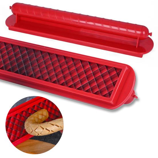 Hot Dog Slicer for Grilling Stainless Steel Waffle Cutter Quick Hot Dog Sausage Slicing