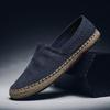 Man Espadrilles Hemp Canvas Flat Shoes Men Sewing Flax Shoes Slip On Loafers Casual Shoes Plus Size Fisherman Driving Footwear