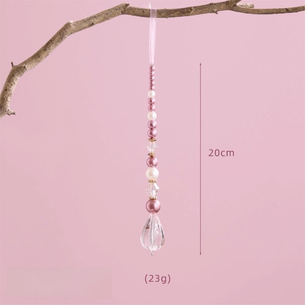 

Pink Acrylic Christmas Tree Hanging Decorations Pink Acrylic Crystal Pendant Christmas Season C