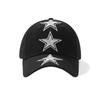 American Niche Retro Embroidered Five Pointed Star Baseball Cap Wide Brim Men and Women Showing Their Faces Small Hip Hop Personality Baseball Cap