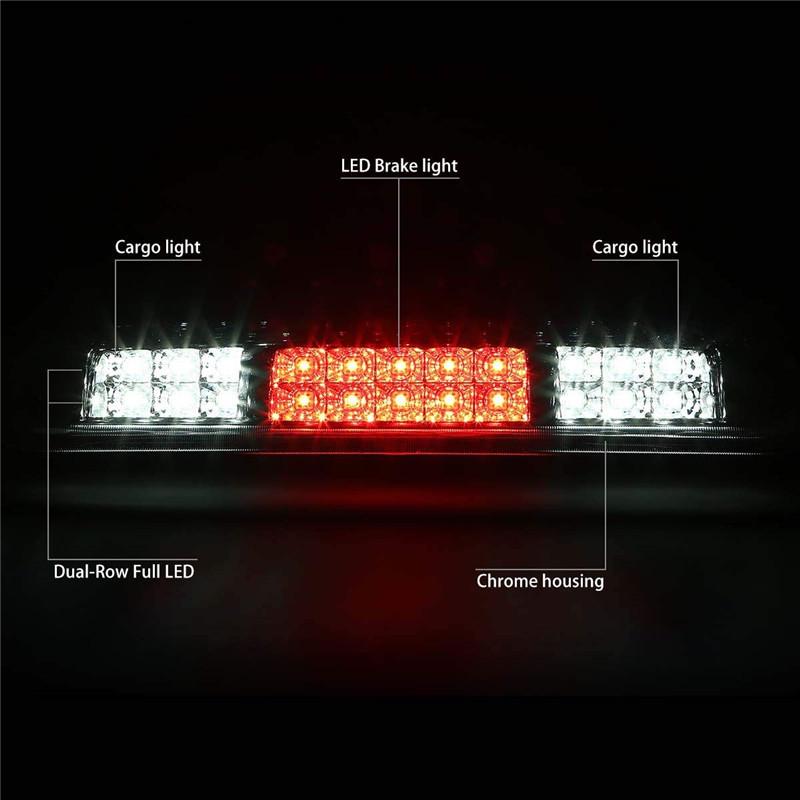 Acanii Led 3rd Brake Stop High Mount Center Roof Cargo Light For 2015 Ford F150 1718 F250f450 Superduty Chrome 2895068204