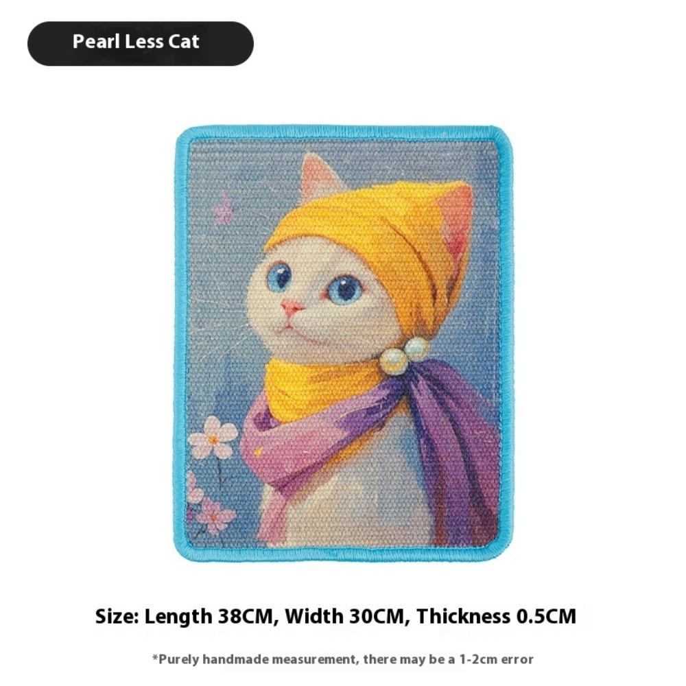 Space-Saving Cat Scratching Post Wall-Mounted Claw Play Cat Scratching Board Oil Painting Scratch-resistant Cat Scratching Mat