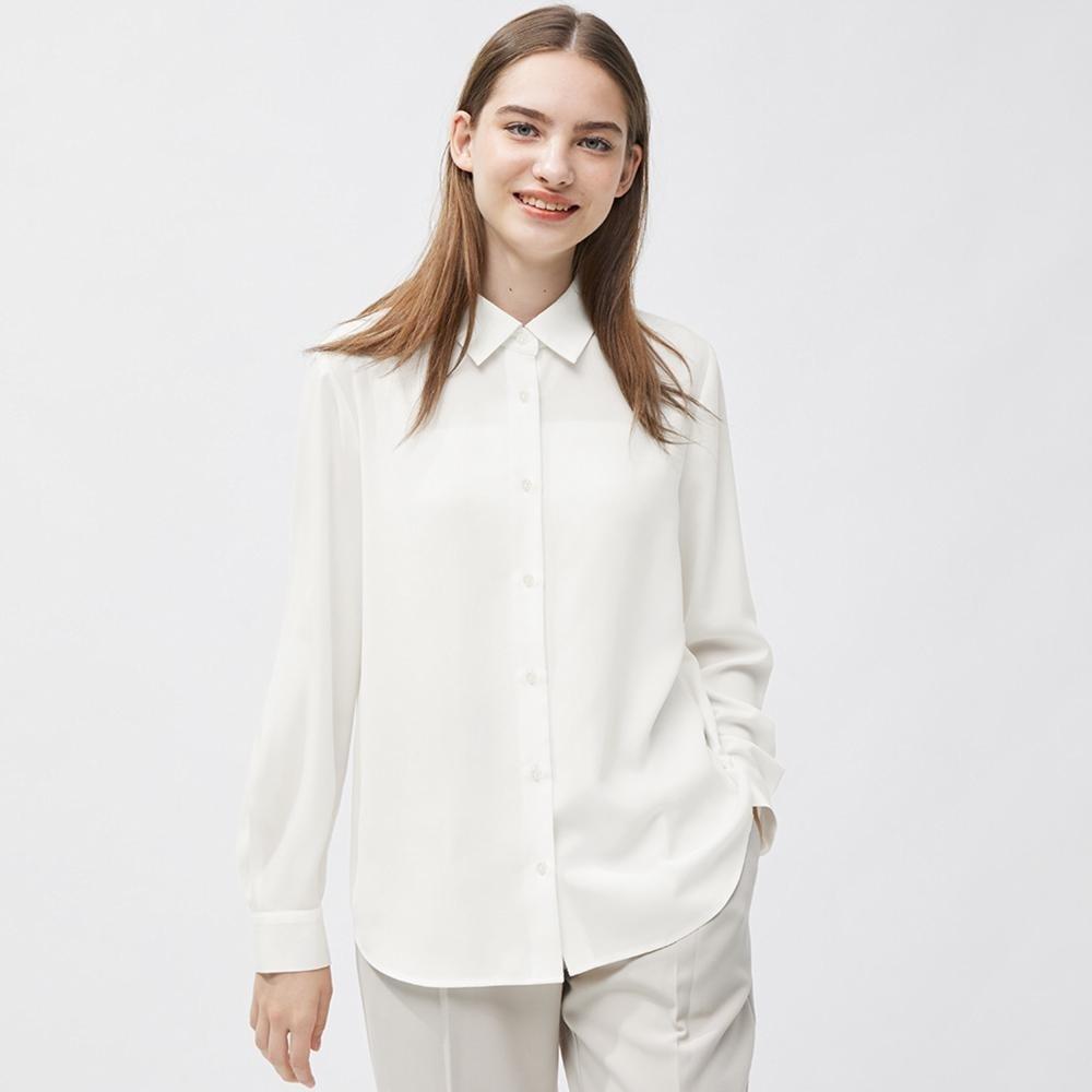 

Драпированная рубашка GU by Uniqlo с длинными рукавами Z+E