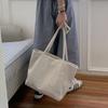 2026 Women New Large Capacity Tote Bag Korean Style Twill Canvas Bag Fashi Female Lightweight Commute Casual Shoulder Bags