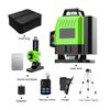16-Line Green Laser Level for Indoor/Outdoor Use - Auto Line-Marking, Strong Light Visibility.