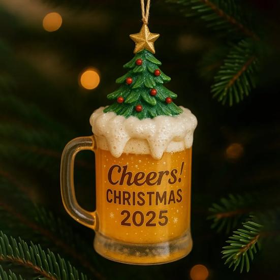 1/4Pcs Christmas Drink Ornament Christmas Tree Santa Claus Snowman Decor Hanging