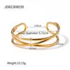 Inspired Design 18K Gold-Plated Titanium Steel Open Hand Bracelet for Women