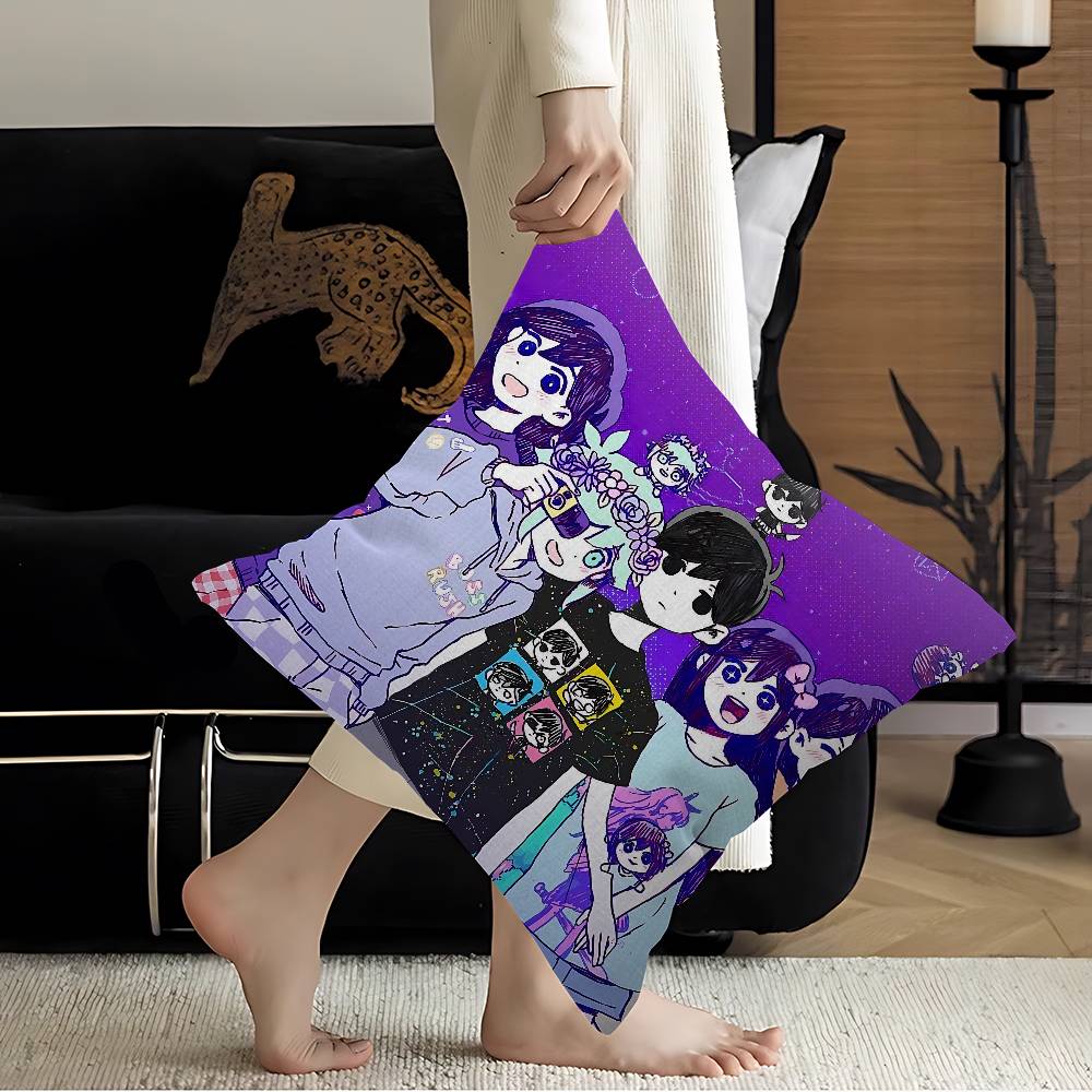 Anime Omori Pillow Cushion Cover Pillowcase Living Room Sofa Home Decor