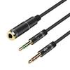 3.5mm Audio Splitter: One-to-Two Dual-Hole Computer Headset Adapter.