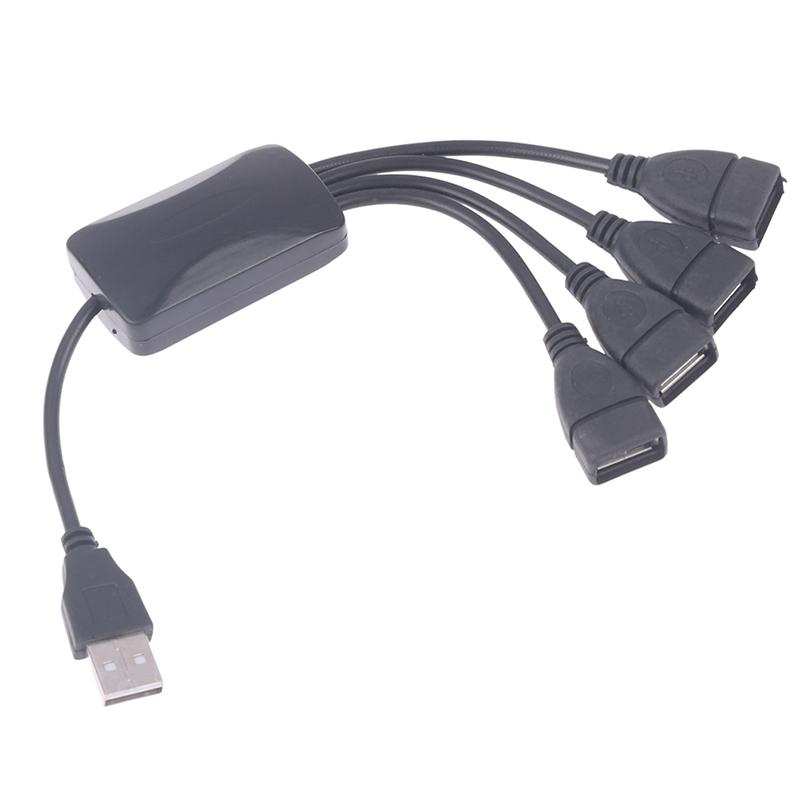 1Pcs Usb 2.0 Extension Data Cable 1 Male To 4 Female Usb Hub Splitter Extend Cable Power Adapter Socket