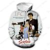 Cross Border Popular Scarface 3D Printed Long Sleeved Sweatshirt for European and American Men's Casual Hooded Sweatshirt