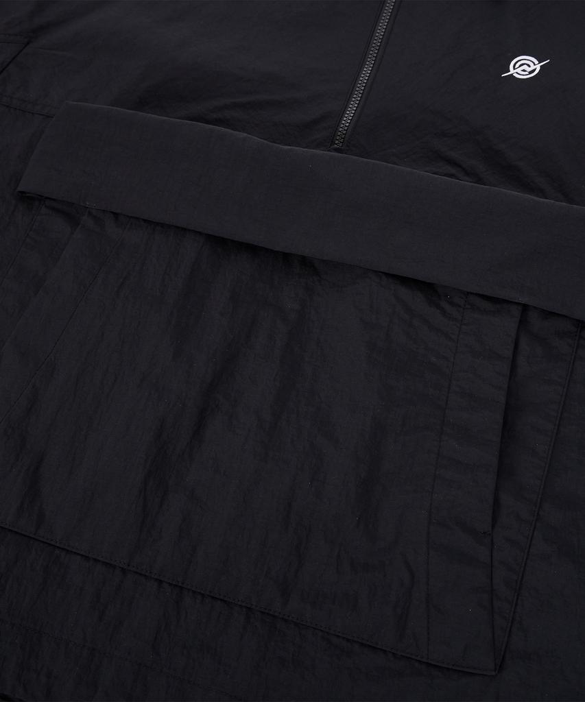 Kalapatthar Nylon Taslan Half Zip-Up Anorak Jacket - Black