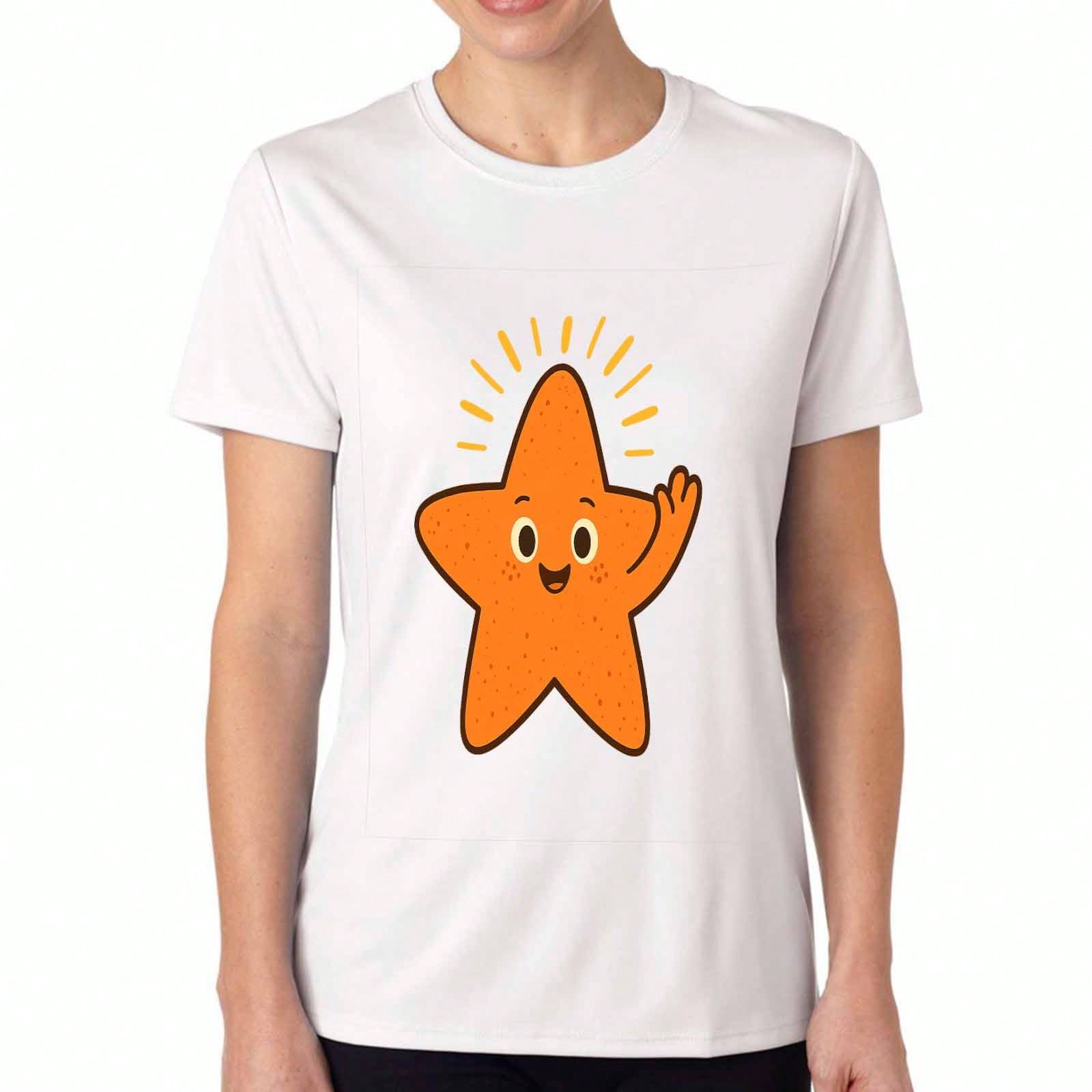 Cute Sea Anemone Ladies Cotton T Shirt, Premium Cotton Print, Durable, Casual Fashion, Team Sea Anemone Graphic Tee, Stylish Sea Creature Top, Soft Fa S разноцветный