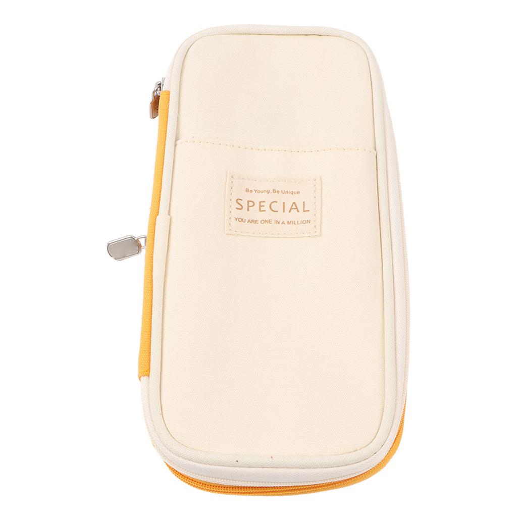 Large Pen Bag Simple     Mesh kets Pen Slots Smoothing   Large Pencil Case for School   Travel