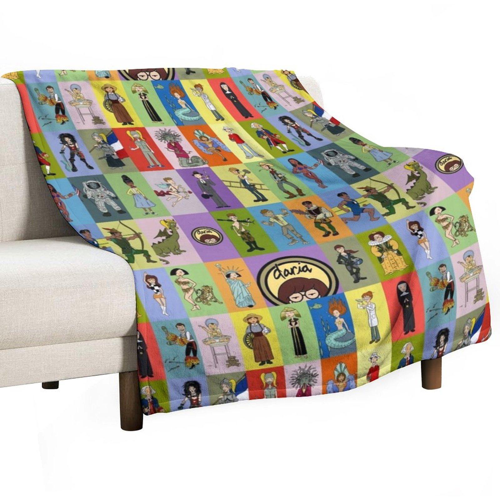 

Daria Season 1 Alter Egos Throw Blanket Thin Sleeping Bag Decorative Sofas Retros Blankets 30x40in