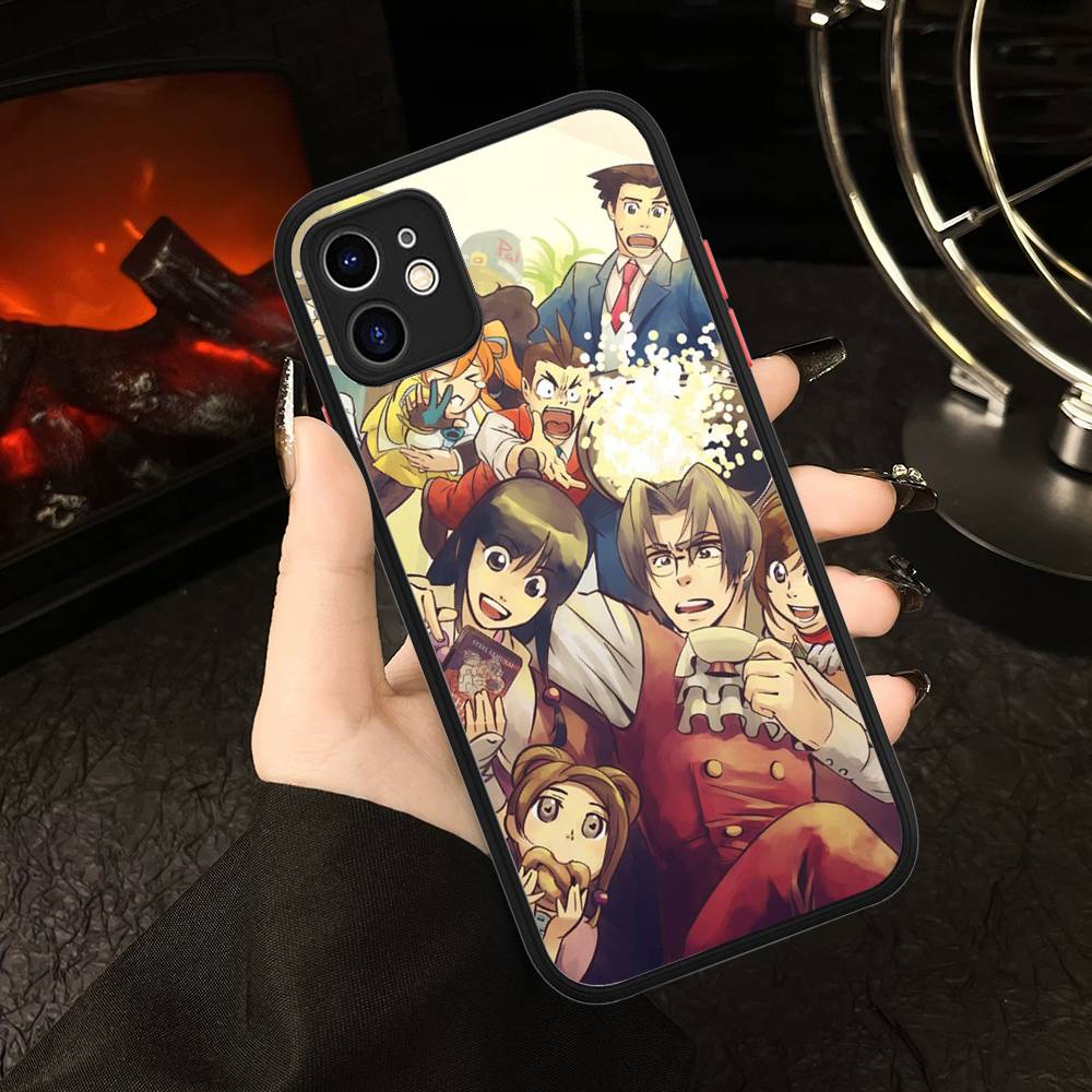 Classic Game Ace Attorney Phone Case For IPhone 16e 16 15 14 13 12 11 Pro Max X XS Max Plus Matte Clear