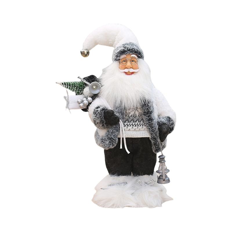 Santa Clause Ornament 12Inch High Santa Figure Christmas Decoration For Mantles Shelf Desktop Display Indoor and Outdoor