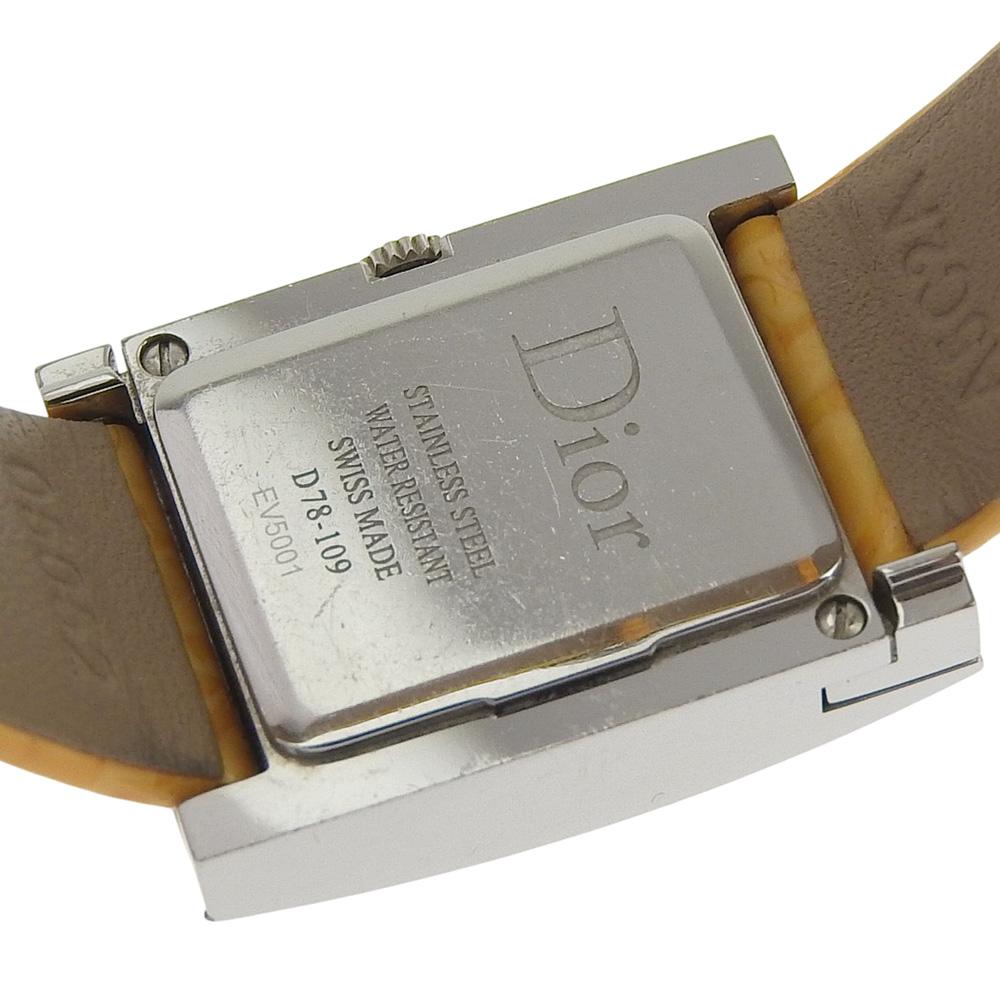 Dior Maris Watches D78.109 Pink shellDial Stainless Steel/leather Quartz Analog Display Women Used