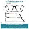 Unisex Boho Square Reading Glasses +1.00 to +4.00 Magnification Lightweight & Durable for Computer Use