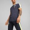 Puma 2022-23 Manchester City Color Block Embroidered Badge Crew Neck Short Sleeve Regular T-Shirt Men Tops Dark-Blue 769495-04