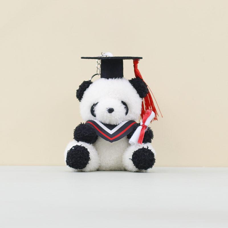 

Animal Cartoon Doctor Panda Pendant Graduation Gift Plush Toy Panda Gift Doll красный