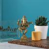 Tanzender Ganesha Dekor Idol aus Messing für Heimtempel, Ganesha Statue für Zuhause, Lord Ganesha Statue, Größe - 4,5 Zoll, Standard, 1er-Pack