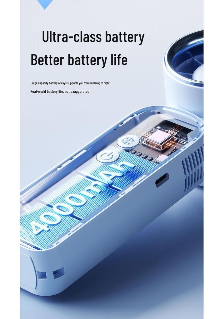 Portable High-Speed Mini Cooling Fan with Long-Lasting Ice Compress and Convenient Handheld Design