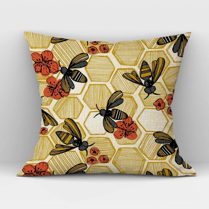 

Декоративная наволочка с изображением животных 45x45 см с принтом птиц, наволочка для подушек для домашнего декора, наволочка для поясничной подушки с изображением животных 450mm*450mm