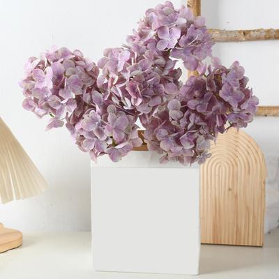 Artificial Faux Silk Hydrangea Flower Real Touch Fake Hydrangeas Flower with Long Stem for Vase Wedding Party Centerpiece Farmhouse Fall Indoor Home