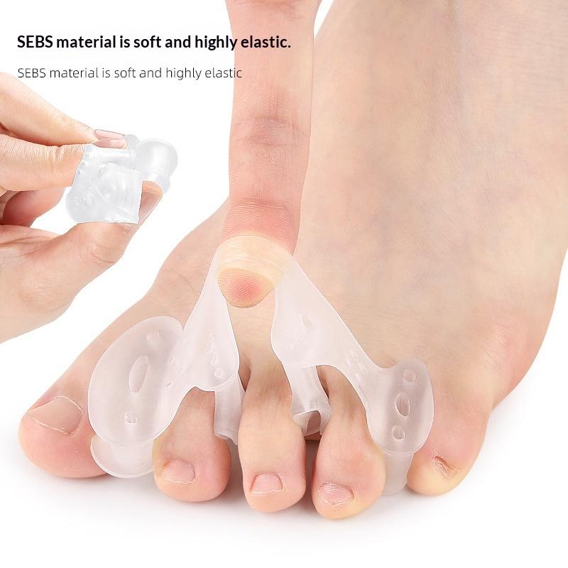 1 Paar Zehenspreizer mit Löchern korrigieren Fuß- und Hallux-valgus-Schmerzen, Plantarfasziitis und verbessern die funktionelle Beweglichkeit.