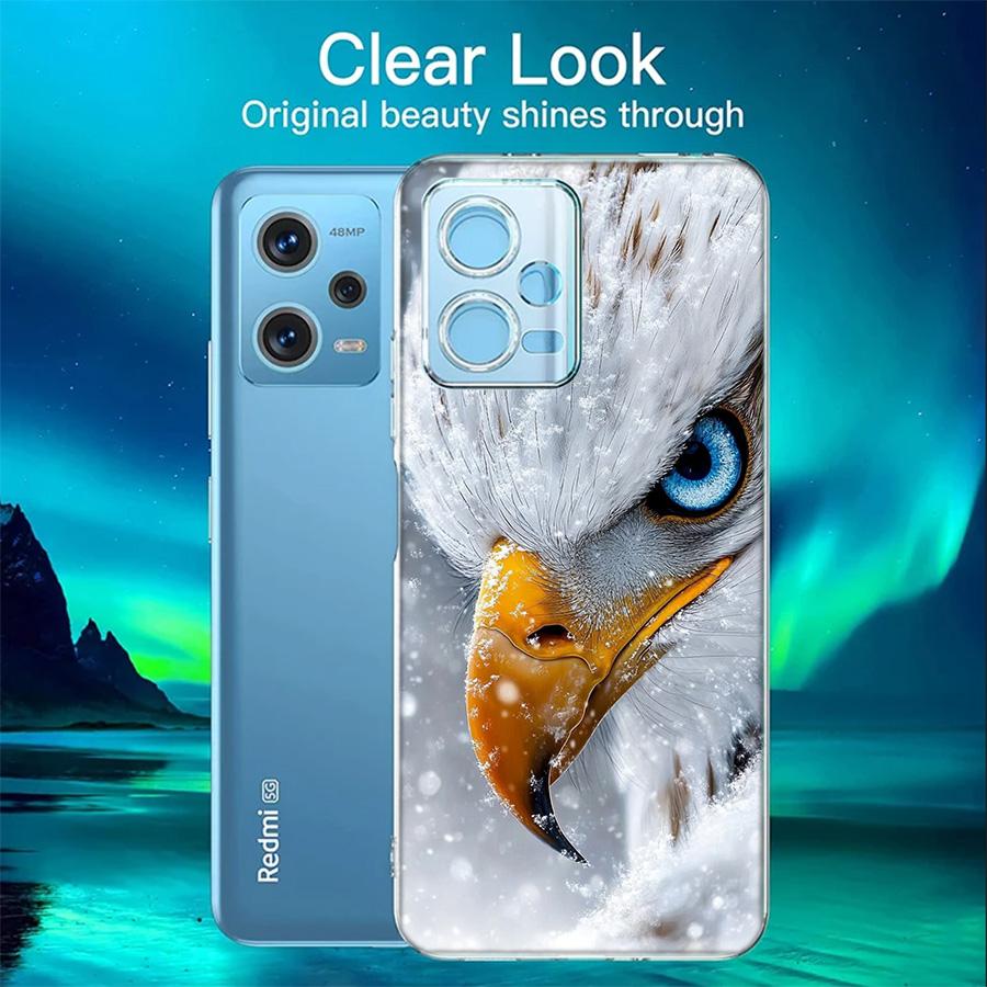 Majestic Eagle Gaze Phone Case For Redmi 12 13C 12C 15C 9 10 10C Note 13 Pro Plus 14 15 Pro 9T 9C 9A TPU Soft Cover Clear Cell C