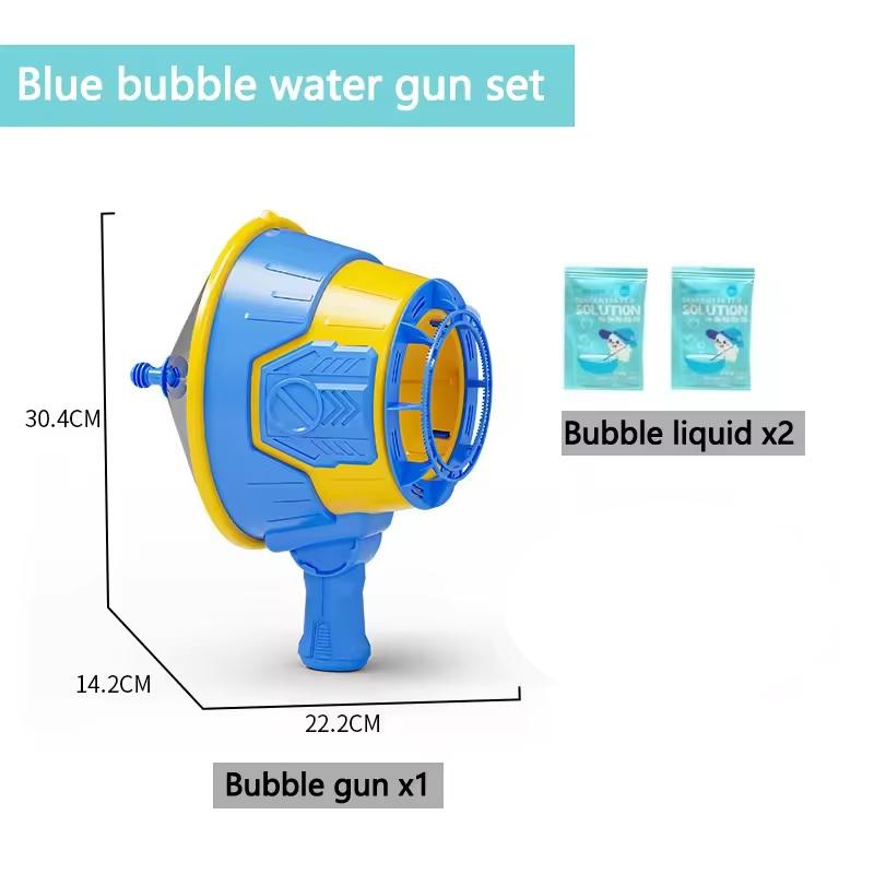 Air Cannon Soap Bubble Gun Novelty Toys Kids Outdoor Play Bubble Machine Handheld Multi Hole Interactive Bubble Maker Fun Toys B