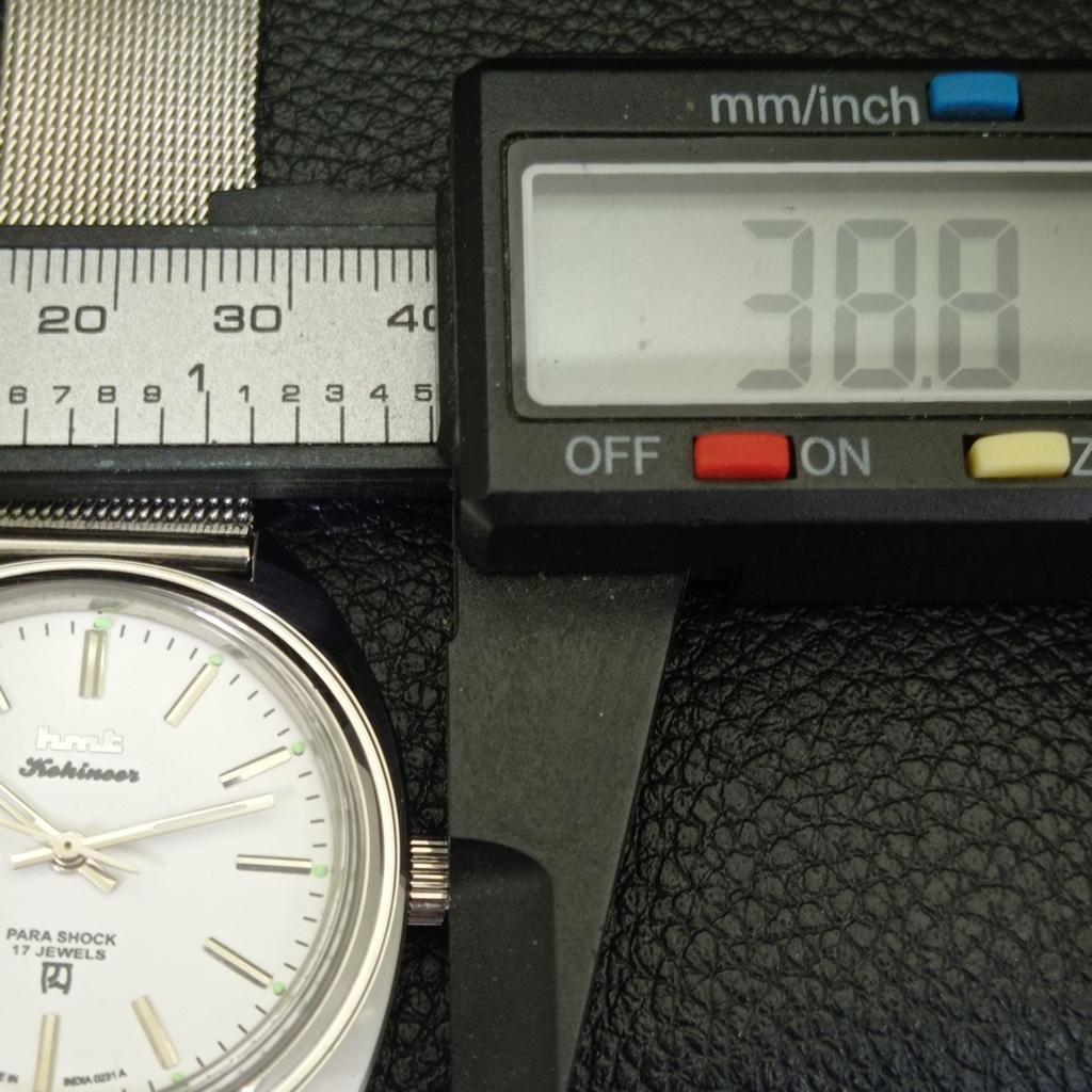 VINTAGE HMT KOHINOOR HAND-WINDING INDIAN MENS WHITE COLOR DIAL WATCH a440940-4 HT-a440940