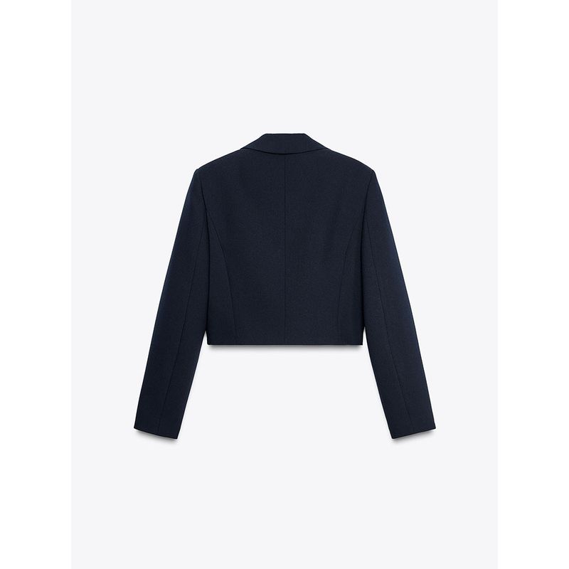 Za2025 Spring New Women clothes All-Match Belt Shoulder Pad Short Long sleeve V-neck Commuting Blazers 2456600