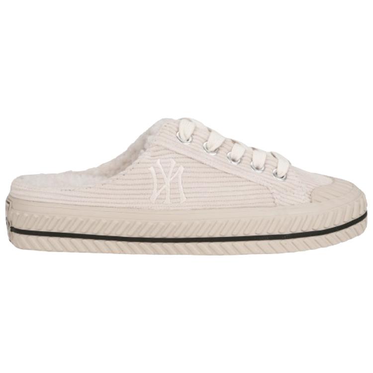 MLB Playball Mules Rutschfest, Abriebfest, Thermisch Niedrige Canvas-Schuhe Unisex Weiß 32SHSC011-50I