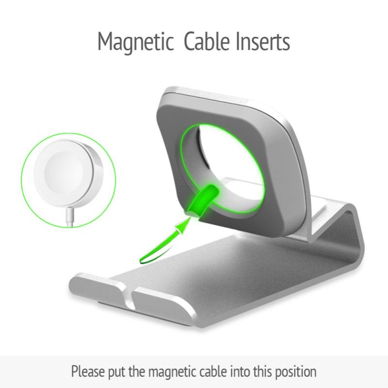 Exquisite Aluminum Bracket Charger Dock Station Charging Holder for Apple Watch 3/2/1 38mm 42mm