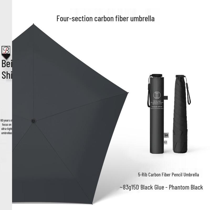 Besi Ultralight Carbon Fiber Sun & Rain Umbrella