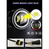 3.5 Inch / 4 Inch LED Fog Light DRL Round Angel Eyes Assembly White And Yellow Light Auto Car Fog Lamp