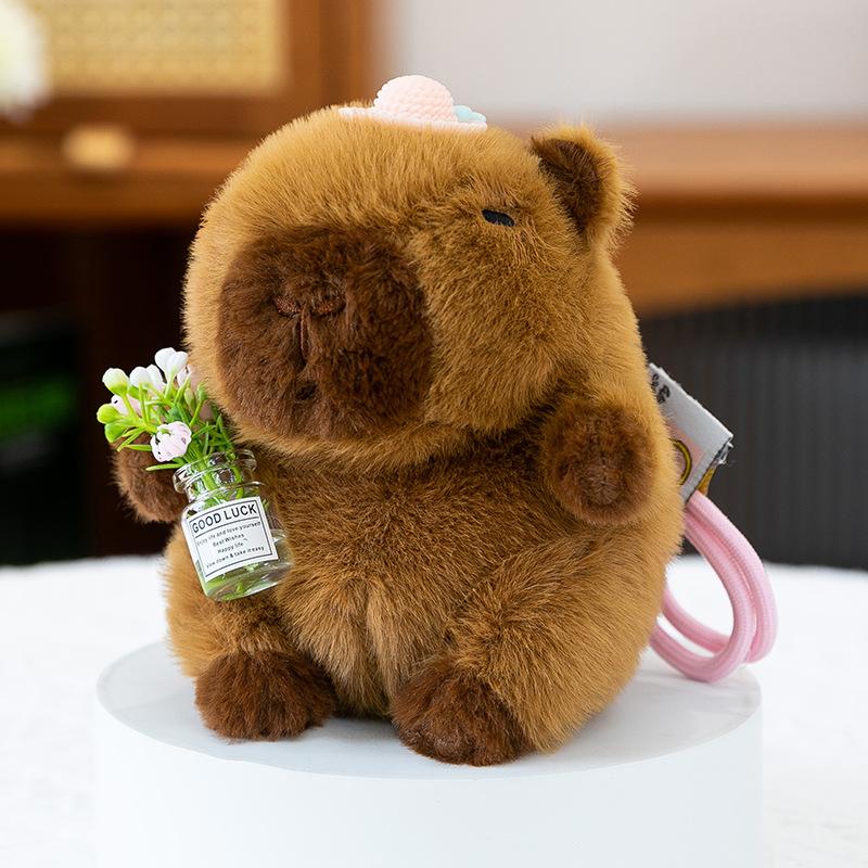 Xiangdudun Capybara Doll Cute Kapibara Keychain Plush Pendant Bag Jewelry