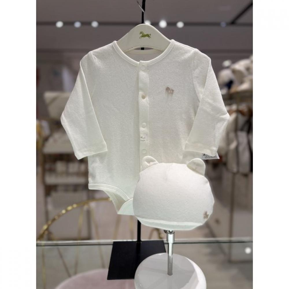 

Ettoi Year Of The Horse Birth Hundred Day Gift Momo Body Suit X Beanie Set 07 Ivory/75(6M)