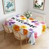 Summer Pastoral Colorful Flowers Print Tablecloth for Table Decor Farmhouse Floral Plant Kitchen Table Cloth Wedding Party Decor