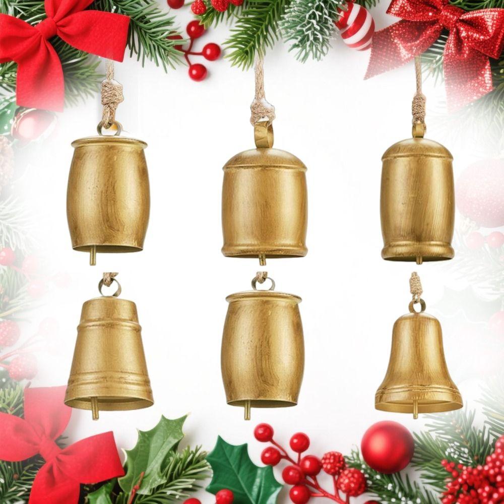 Handmade Metal Hanging Bells Corrosion Resistant Christams Bell Pendant  Christmas Decoration