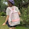 Schoolbag Mori stripes small fresh backpack girl foreign style contrasting color college style schoolbag large capacity foreign style versatile 