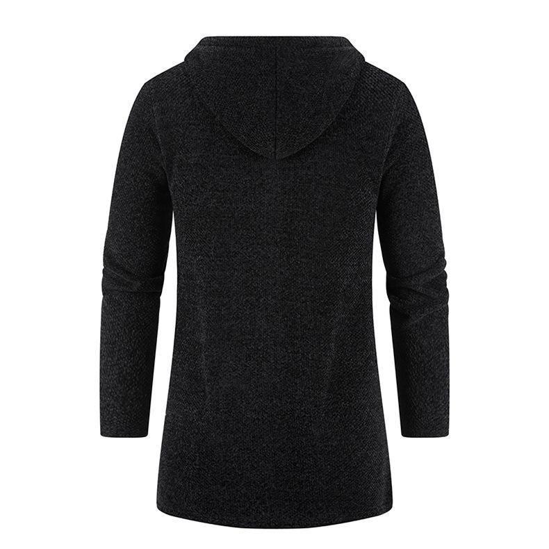 Men's 2024 Autumn/Winter Fleece-Lined Chenille Knit Cardigan & Trench Coat