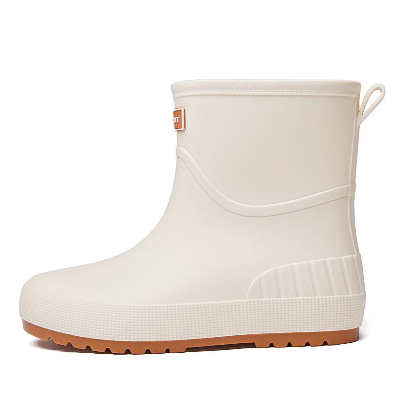 Fashion short tube women wear non-slip water shoes new rain boots kitchen rubber shoes water boots