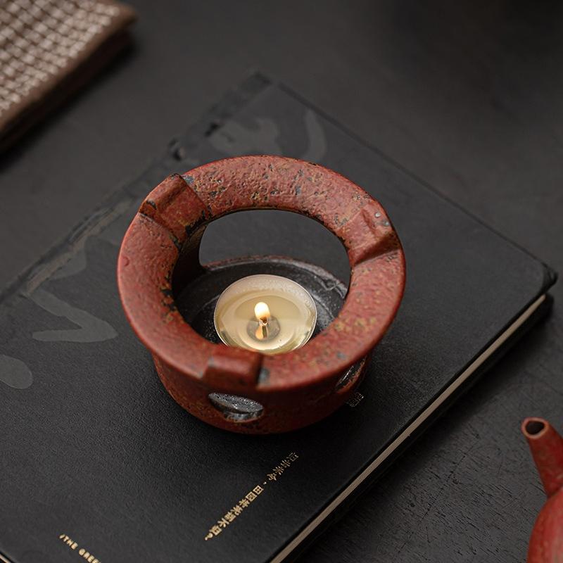Coarse pottery tea set Warm tea stove set Indoor surrounding stove Tea making tools Tea ware Heating tea stove Scented tea