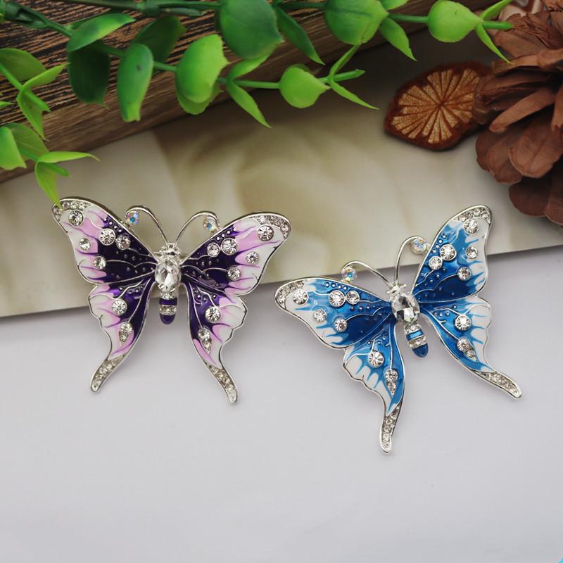 Spilla Brooch Fashion 2020 con Strass Smalto Farfalla per Sciarpa e Abbigliamento