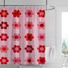 Minimalist Plant Shower Curtain, Modern Bathroom Toilet Decoration Privacy Curtain 180x180cm Waterproof Shower Curtain